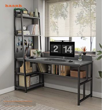 Mẫu Bàn Làm Việc Chân Sắt Mặt Gỗ Được Ưa Chuộng-BLS 010