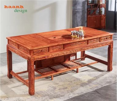 Bàn ghế lãnh đạo gỗ hương chạm tinh xảo đẳng cấp lãnh đạo-BGG 005