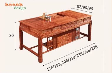 Bàn ghế lãnh đạo gỗ hương chạm tinh xảo đẳng cấp lãnh đạo-BGG 005