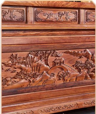 Bàn Làm Việc Gỗ Hương Giám Đốc Phong Cách Trung Hoa-BGG 003