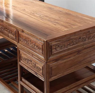 Bàn làm việc lãnh đạo kiểu trung hoa gỗ tự nhiên cổ điển-BGG 006