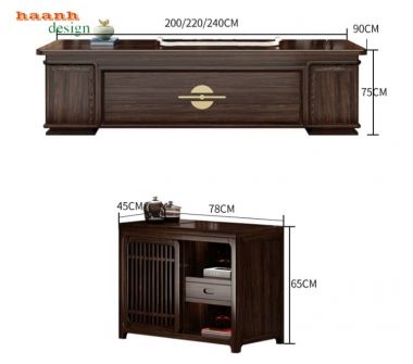 Phòng làm việc lãnh đạo gỗ mun cao cấp – Không gian quyền lực-BGG 007