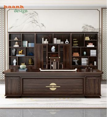 Phòng làm việc lãnh đạo gỗ mun cao cấp – Không gian quyền lực-BGG 007