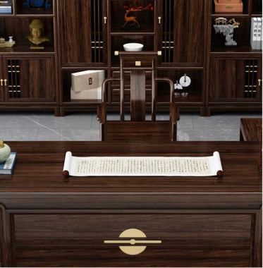 Phòng làm việc lãnh đạo gỗ mun cao cấp – Không gian quyền lực-BGG 007