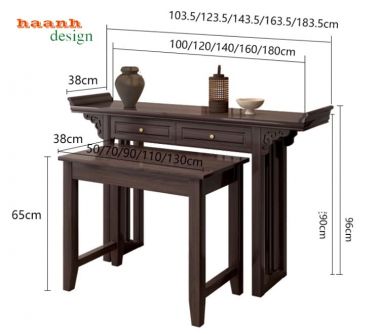 Khám phá các mẫu bàn thờ gia tiên đẹp hai tầng sang trọng-BTH 017