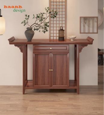 Khám phá các mẫu bàn thờ gia tiên đẹp hai tầng sang trọng-BTH 017