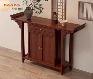 Khám phá các mẫu bàn thờ gia tiên đẹp hai tầng sang trọng-BTH 017