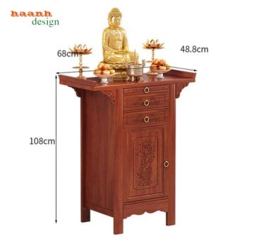 Tủ thờ giả cổ nhiều kích thước, thiết kế gọn - TTG 011