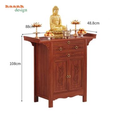 Tủ thờ giả cổ nhiều kích thước, thiết kế gọn - TTG 011