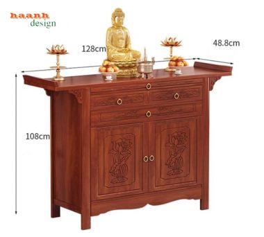 Tủ thờ giả cổ nhiều kích thước, thiết kế gọn - TTG 011