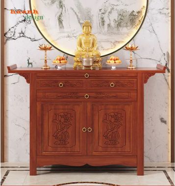 Tủ thờ giả cổ nhiều kích thước, thiết kế gọn - TTG 011