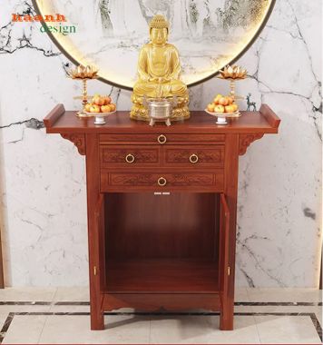 Tủ thờ giả cổ nhiều kích thước, thiết kế gọn - TTG 011
