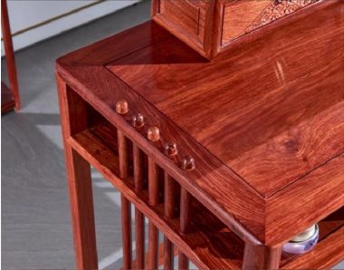 Mẫu bàn gỗ trang điểm đẹp bằng gỗ hương, gỗ gõ tự nhiên -BTD 006