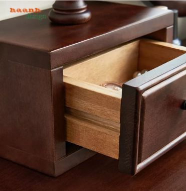 Bàn trang điểm giả cổ gương bầu dục 5 ngăn kéo - BTD 008