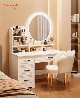 Bàn Trang Điểm Gỗ Công Nghiệp Đẹp – Giải Pháp Nội Thất-BTH 009