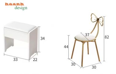 Bàn Trang Điểm Gỗ Công Nghiệp Đẹp – Giải Pháp Nội Thất-BTH 009