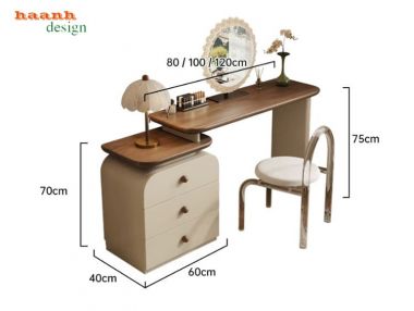 Bàn trang điểm kết hợp tủ ngăn kéo gỗ công nghiệp - BTH 020