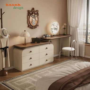 Bàn trang điểm kết hợp tủ ngăn kéo gỗ công nghiệp - BTH 020