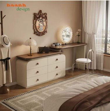 Bàn trang điểm kết hợp tủ ngăn kéo gỗ công nghiệp - BTH 020