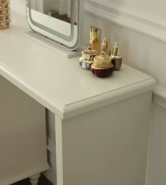 Bàn trang điểm tân cổ điển màu trắng nhiều ngăn - BTA 018