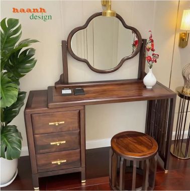 Bàn trang điểm gương hoa 3 ngăn kéo - BTH 019