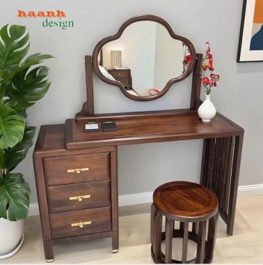 Bàn trang điểm gương hoa 3 ngăn kéo - BTH 019