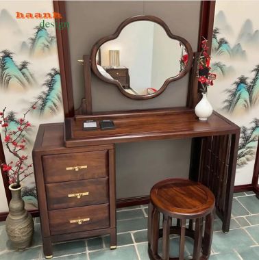 Bàn trang điểm gương hoa 3 ngăn kéo - BTH 019