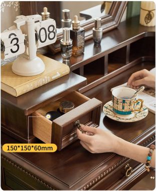 Bàn gỗ trang điểm cao cấp phong cách cổ điển Mỹ sang trọng-BTA 017