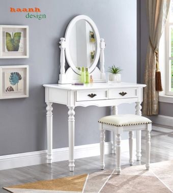 Khám phá mẫu bàn trang điểm cao cấp gỗ sồi tự nhiên đẹp mê hồn-BTA 012