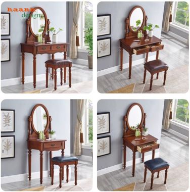 Khám phá mẫu bàn trang điểm cao cấp gỗ sồi tự nhiên đẹp mê hồn-BTA 012