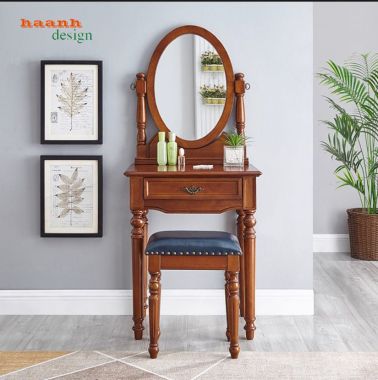 Khám phá mẫu bàn trang điểm cao cấp gỗ sồi tự nhiên đẹp mê hồn-BTA 012