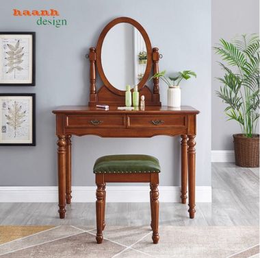 Khám phá mẫu bàn trang điểm cao cấp gỗ sồi tự nhiên đẹp mê hồn-BTA 012