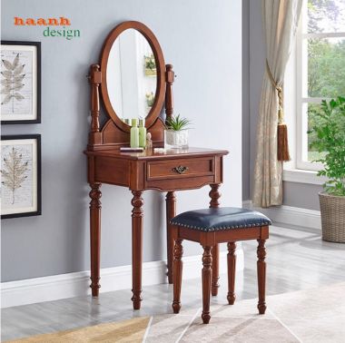 Khám phá mẫu bàn trang điểm cao cấp gỗ sồi tự nhiên đẹp mê hồn-BTA 012