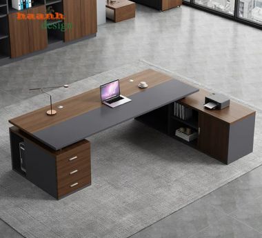 Xu Hướng Bàn Trưởng Phòng Hiện Đại Gỗ Công Nghiệp 2026-BTF 007