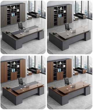 Xu Hướng Bàn Trưởng Phòng Hiện Đại Gỗ Công Nghiệp 2026-BTF 007