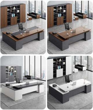 Xu Hướng Bàn Trưởng Phòng Hiện Đại Gỗ Công Nghiệp 2026-BTF 007