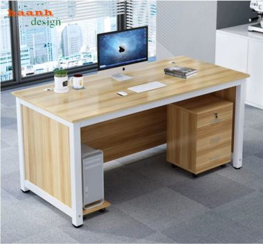 Bàn trưởng phòng gỗ công nghiệp khung vuông nhiều màu - BTF 008