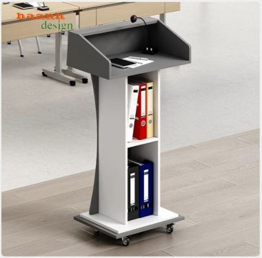 Bục phát biểu hội trường dáng cong phối màu đa dạng - BPB 011