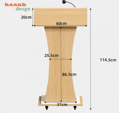 Bục phát biểu hội trường dáng cong phối màu đa dạng - BPB 011