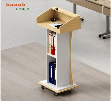 Bục phát biểu hội trường dáng cong phối màu đa dạng - BPB 011