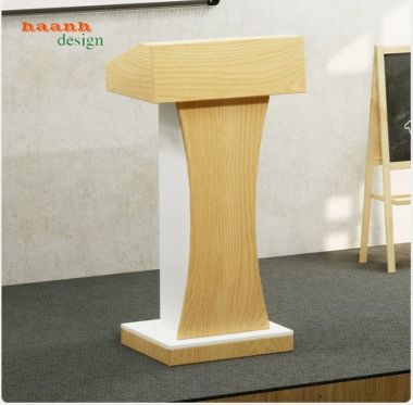 Bục phát biểu hội trường dáng cong phối màu đa dạng - BPB 011