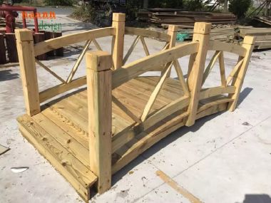 Xây dựng cầu gỗ teak ngoài trời bền lâu với thời gian-CGN 008