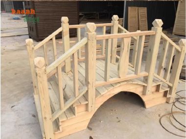 Xây dựng cầu gỗ teak ngoài trời bền lâu với thời gian-CGN 008