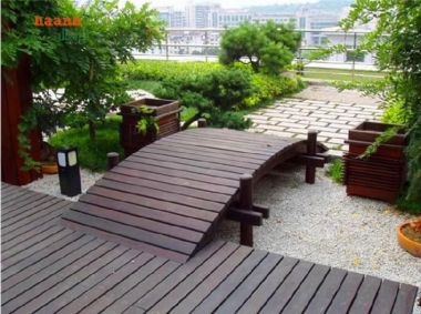 Xây dựng cầu gỗ teak ngoài trời bền lâu với thời gian-CGN 008