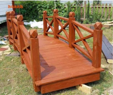 Xây dựng cầu gỗ teak ngoài trời bền lâu với thời gian-CGN 008