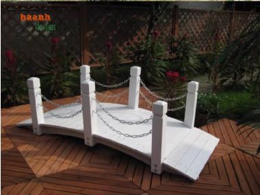 Xây dựng cầu gỗ teak ngoài trời bền lâu với thời gian-CGN 008