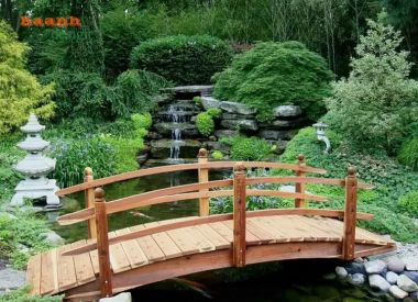 Cầu gỗ sân vườn tiện ích công năng và thẩm mỹ CGN 004