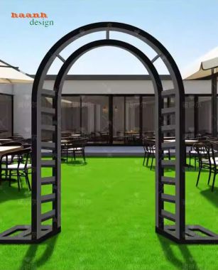 Cổng vòm sắt đẹp – Xu hướng thiết kế cổng, sang trọng năm nay-CVM 002