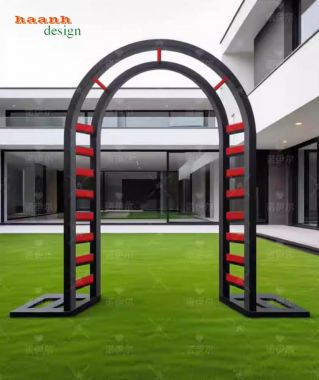 Cổng vòm sắt đẹp – Xu hướng thiết kế cổng, sang trọng năm nay-CVM 002