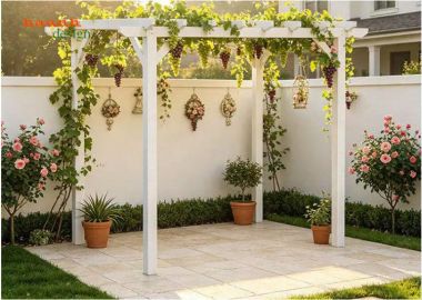 Dàn gỗ trang trí sân vườn khung mở nhiều kích thước - DGT 006
